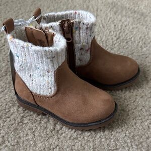 Cat & Jack Emmaline booties in Cognac